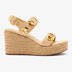 Espadrille In Beige Raffia Sz 9.5